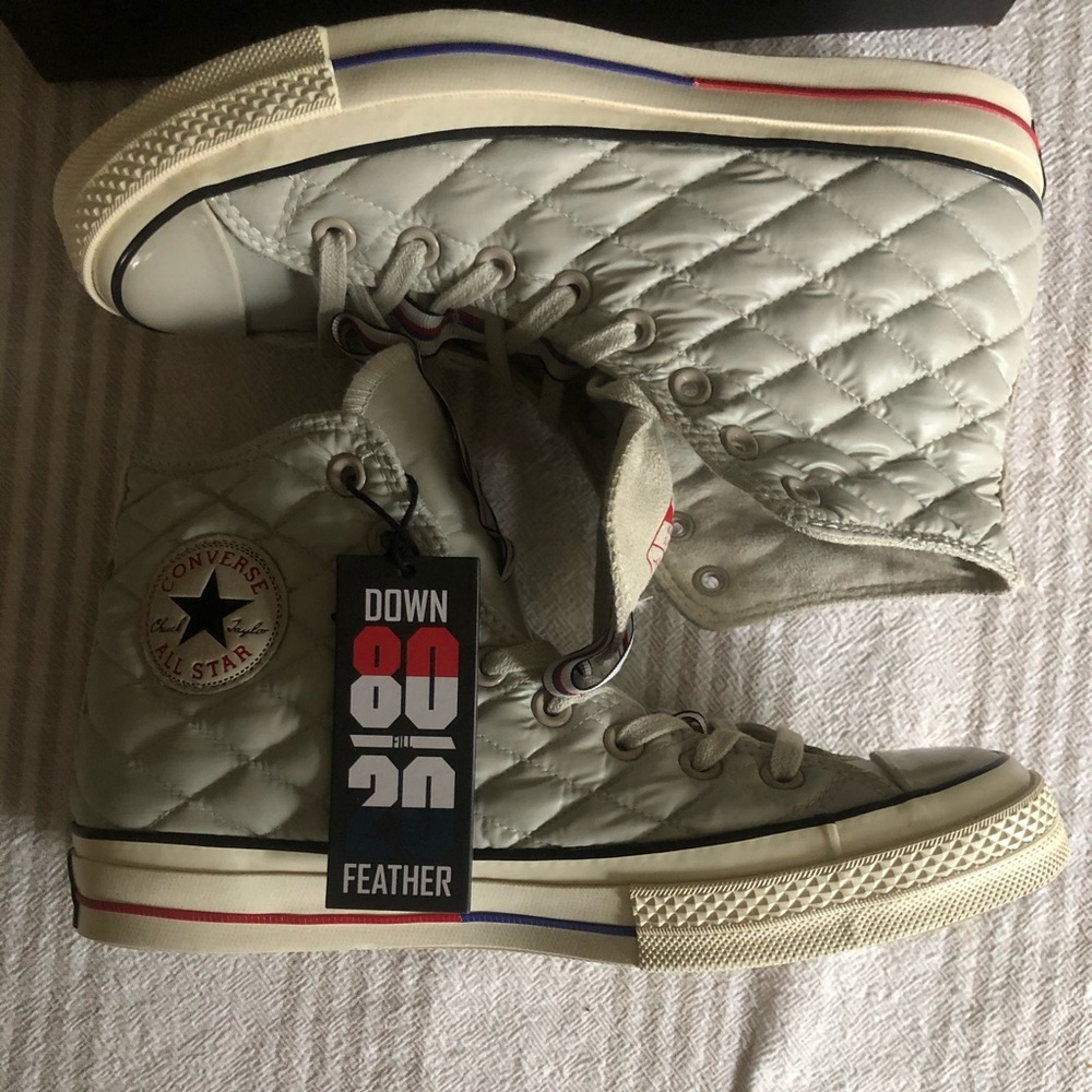 NIB Down Jacket Quilted Converse High Tops